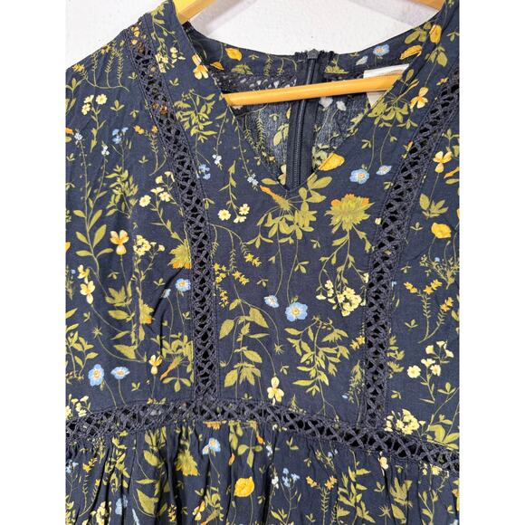 Earthbound Floral Boho Womens Romper Shorts Cottagecore Size XL Prairie Hippie - Picture 3 of 10